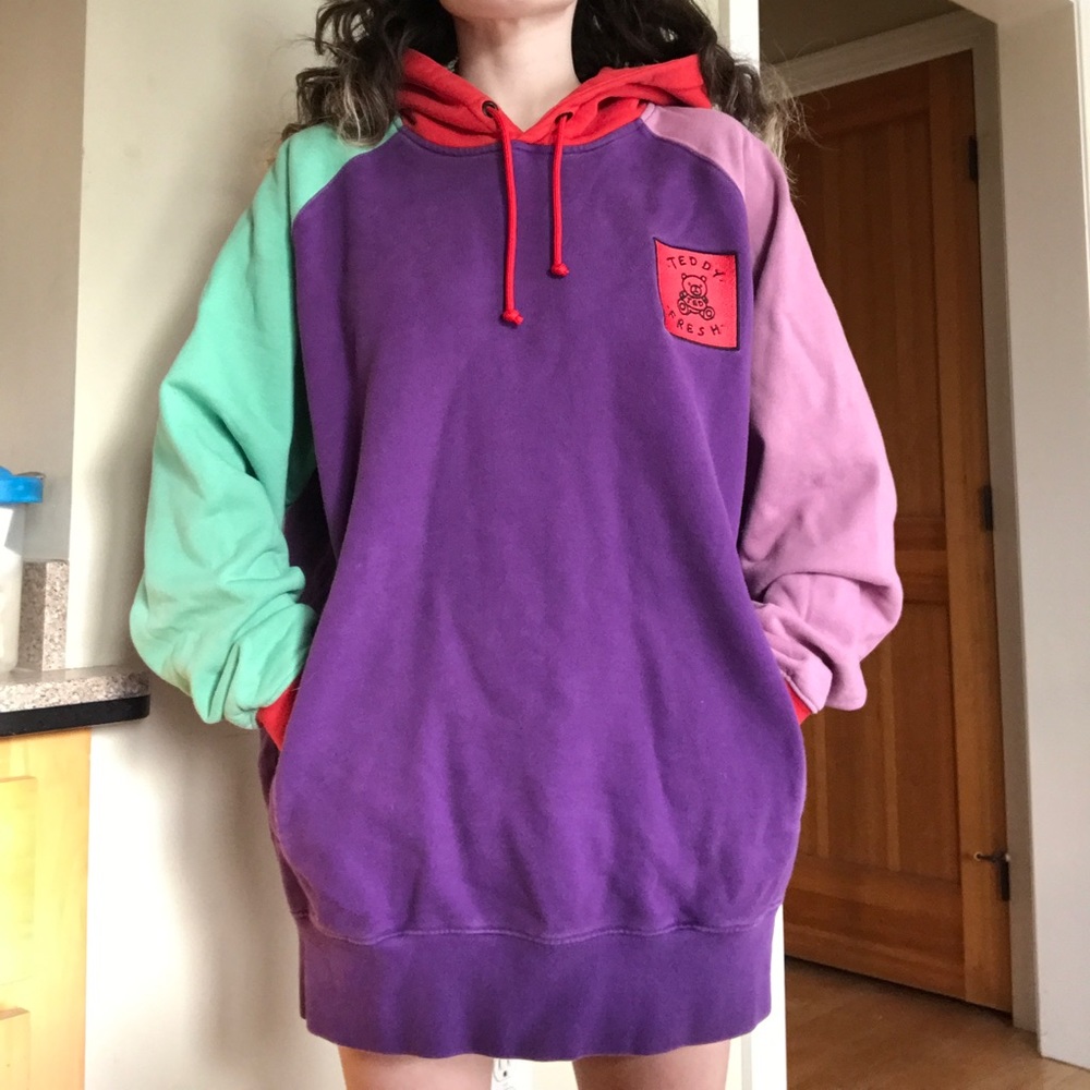 Teddy Fresh Color block Hoodie